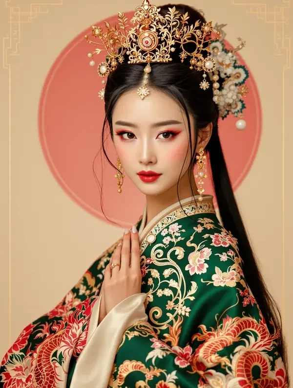 《凤鸣九霄》短剧封面，古装题材